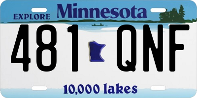 MN license plate 481QNF
