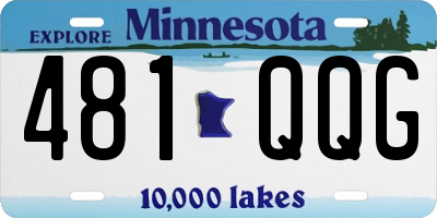 MN license plate 481QQG