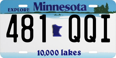 MN license plate 481QQI