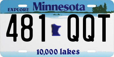 MN license plate 481QQT