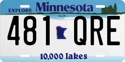 MN license plate 481QRE