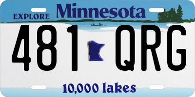 MN license plate 481QRG
