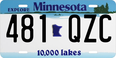 MN license plate 481QZC