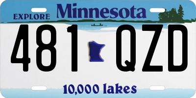 MN license plate 481QZD