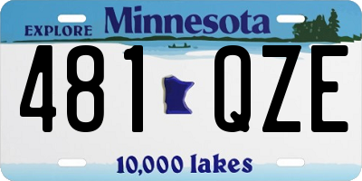 MN license plate 481QZE