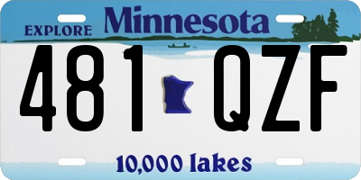 MN license plate 481QZF