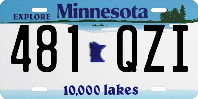 MN license plate 481QZI