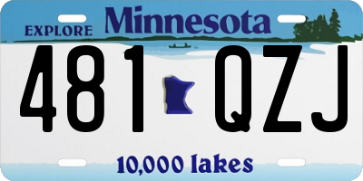 MN license plate 481QZJ