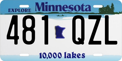 MN license plate 481QZL