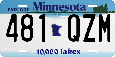 MN license plate 481QZM