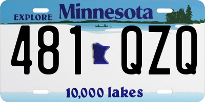 MN license plate 481QZQ