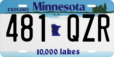 MN license plate 481QZR