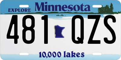 MN license plate 481QZS