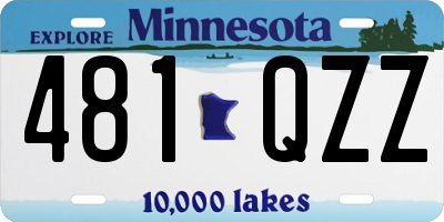 MN license plate 481QZZ