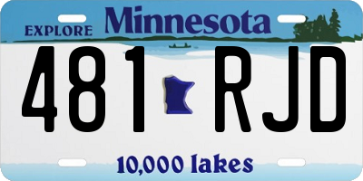 MN license plate 481RJD
