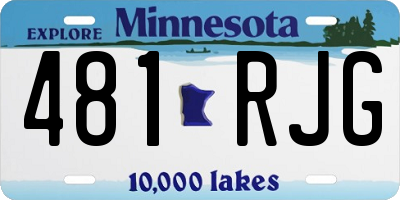 MN license plate 481RJG