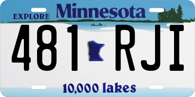 MN license plate 481RJI