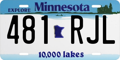 MN license plate 481RJL
