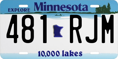 MN license plate 481RJM