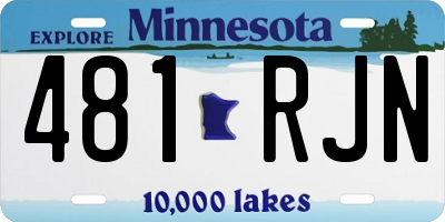 MN license plate 481RJN