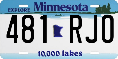 MN license plate 481RJO