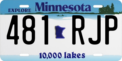 MN license plate 481RJP