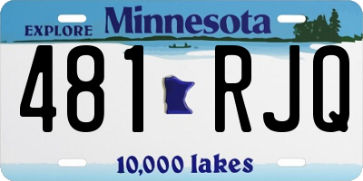 MN license plate 481RJQ
