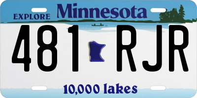 MN license plate 481RJR