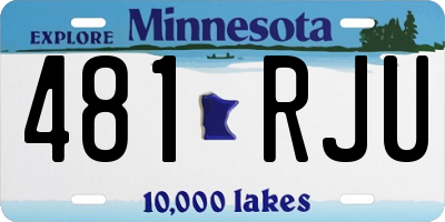 MN license plate 481RJU