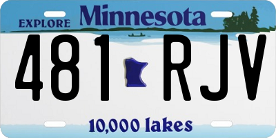 MN license plate 481RJV