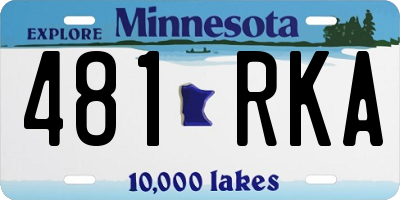 MN license plate 481RKA
