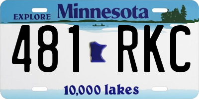 MN license plate 481RKC