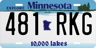 MN license plate 481RKG