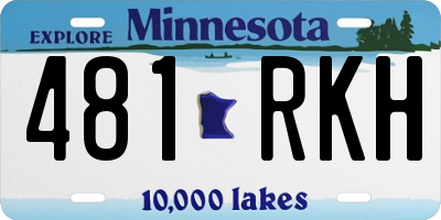 MN license plate 481RKH