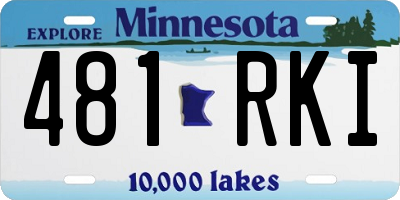 MN license plate 481RKI