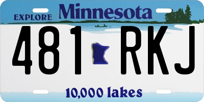 MN license plate 481RKJ