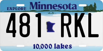 MN license plate 481RKL