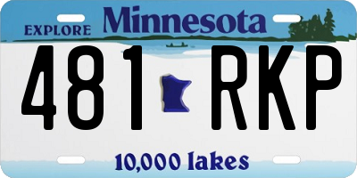 MN license plate 481RKP