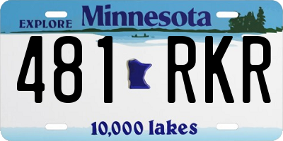 MN license plate 481RKR