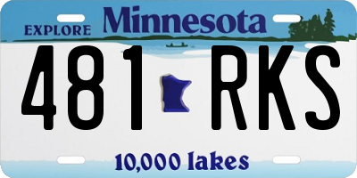 MN license plate 481RKS