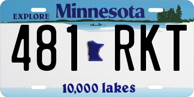 MN license plate 481RKT