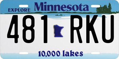 MN license plate 481RKU