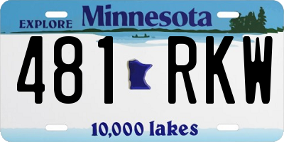 MN license plate 481RKW