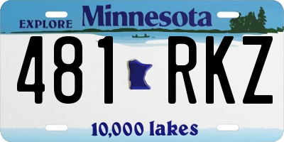 MN license plate 481RKZ