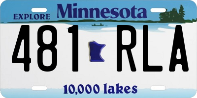 MN license plate 481RLA