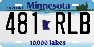 MN license plate 481RLB
