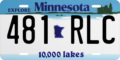 MN license plate 481RLC