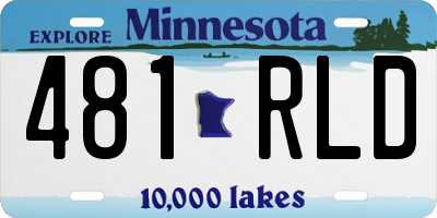 MN license plate 481RLD