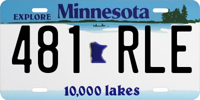 MN license plate 481RLE