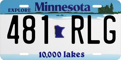 MN license plate 481RLG